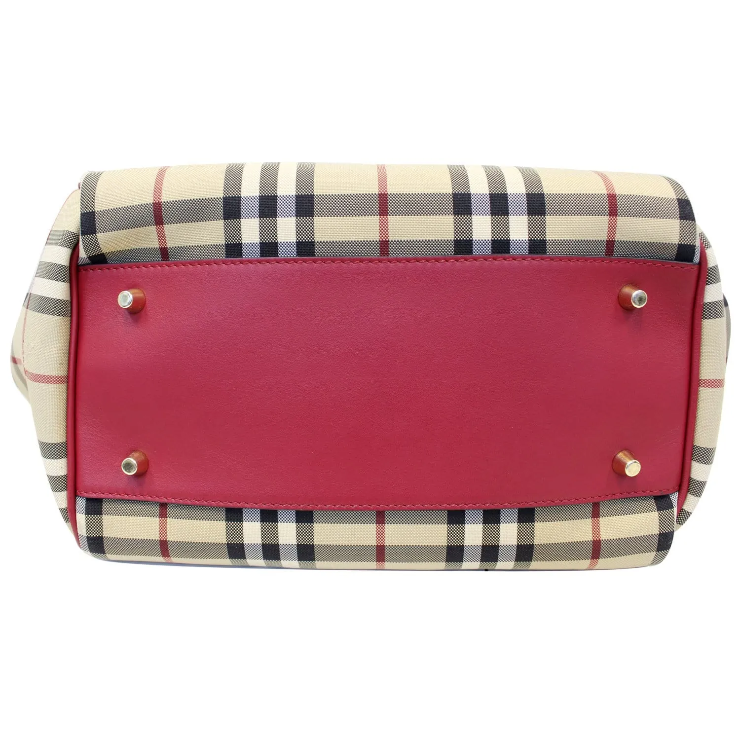 BURBERRY Haymarket Check PVC Tote Shoulder Bag