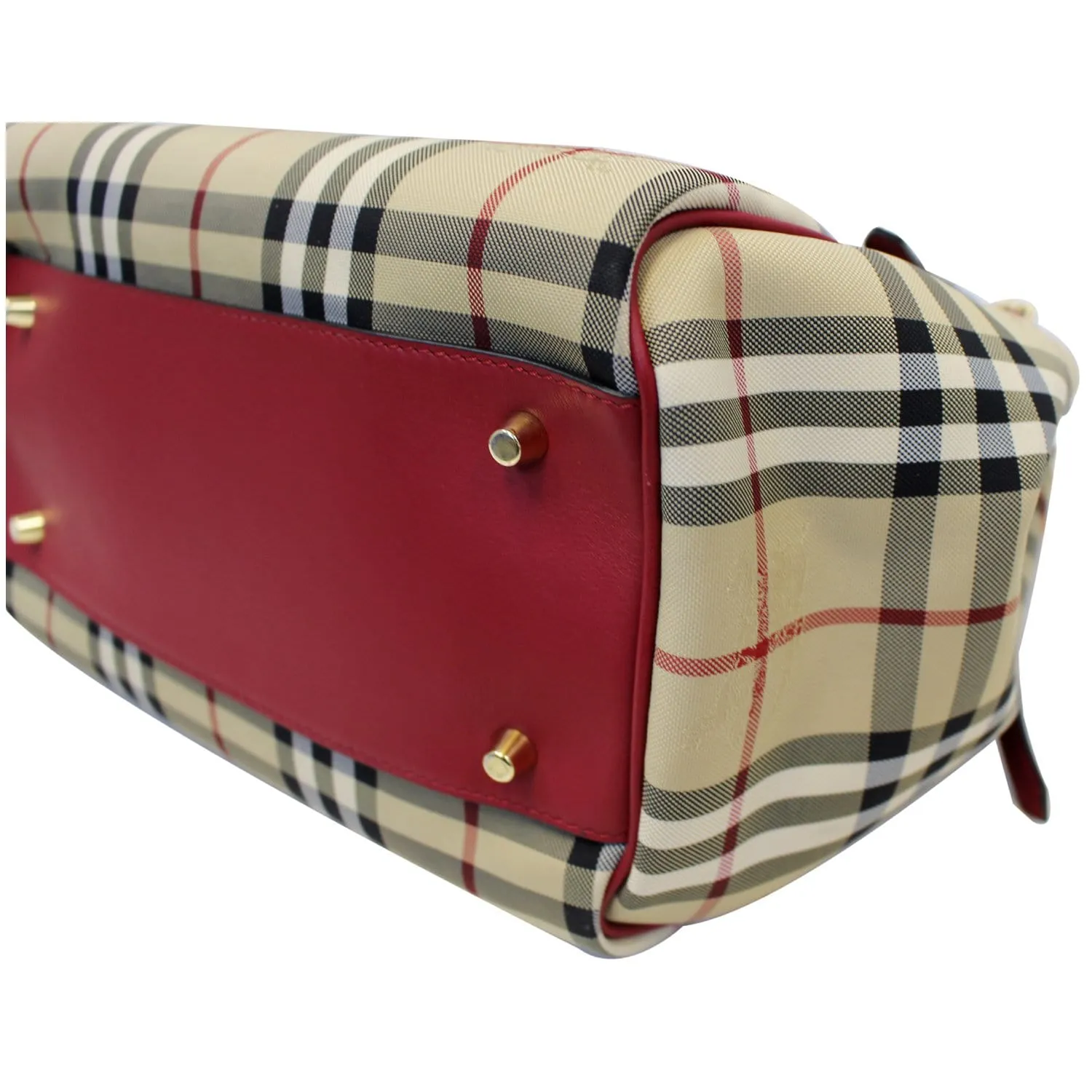 BURBERRY Haymarket Check PVC Tote Shoulder Bag