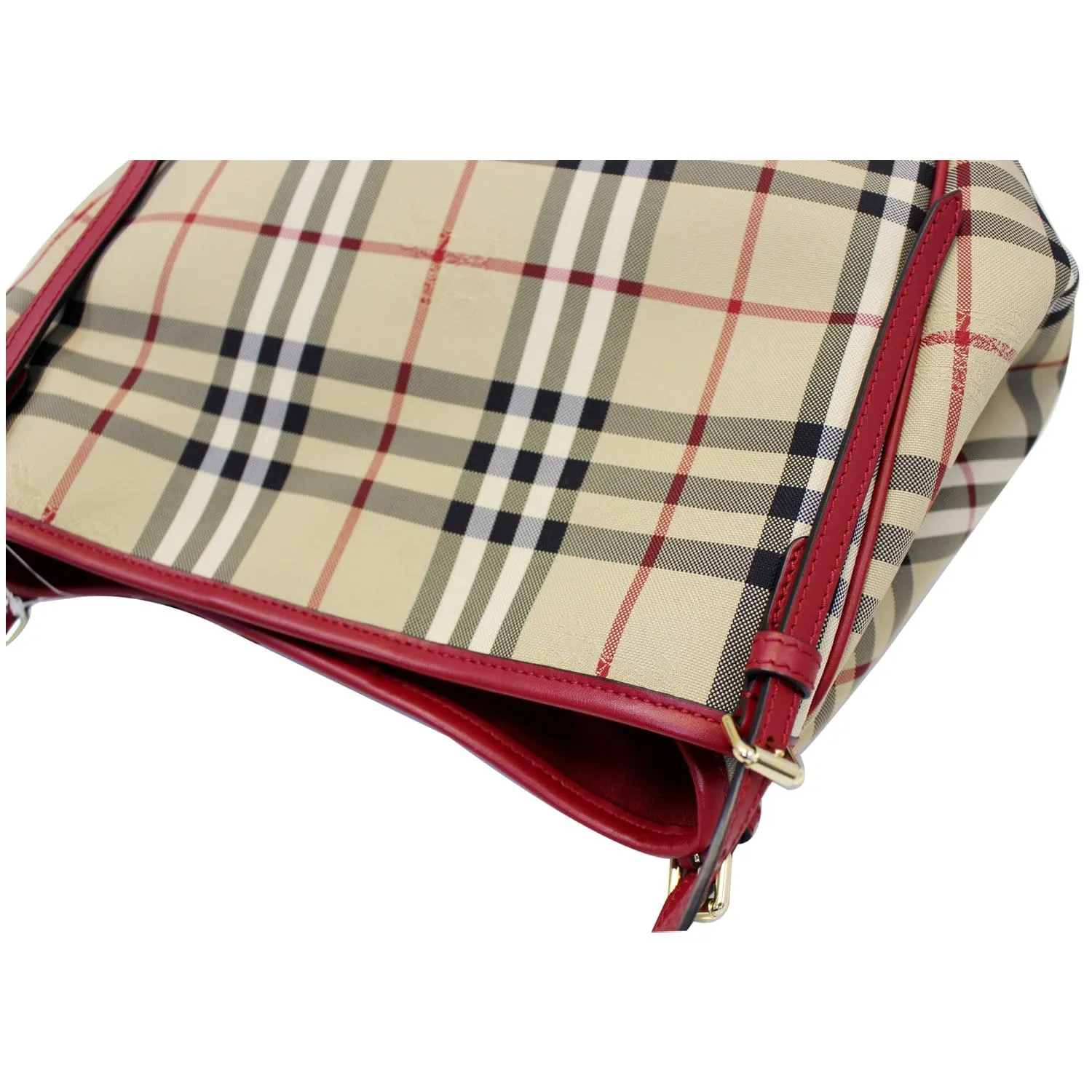 BURBERRY Haymarket Check PVC Tote Shoulder Bag