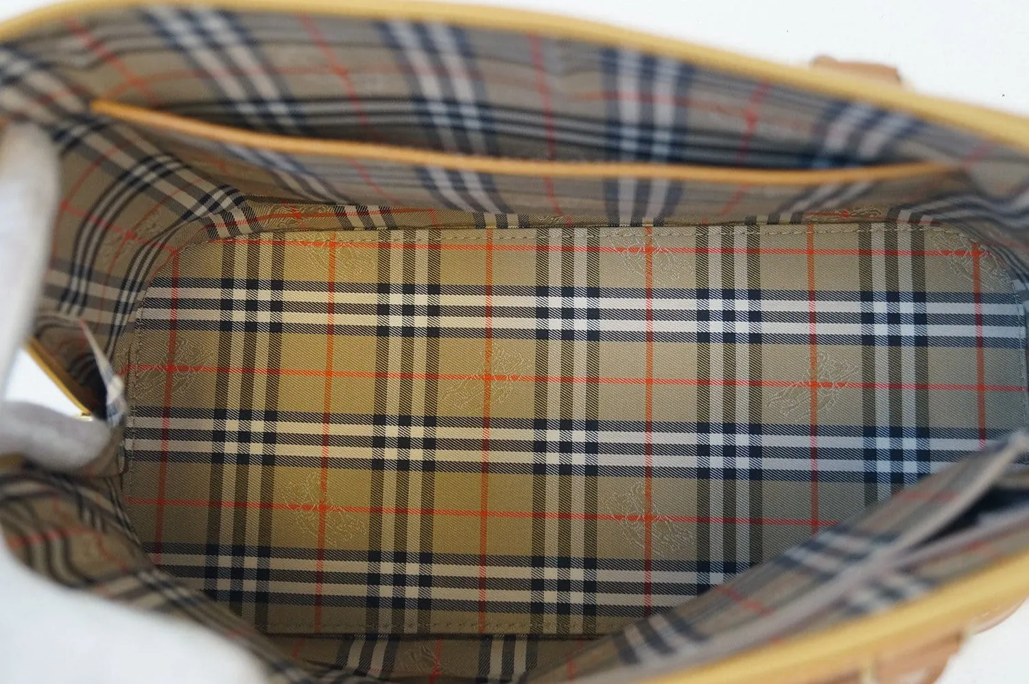 Burberry Tote Bag - BURBERRY Handbag Satchel Leather Coated Canvas