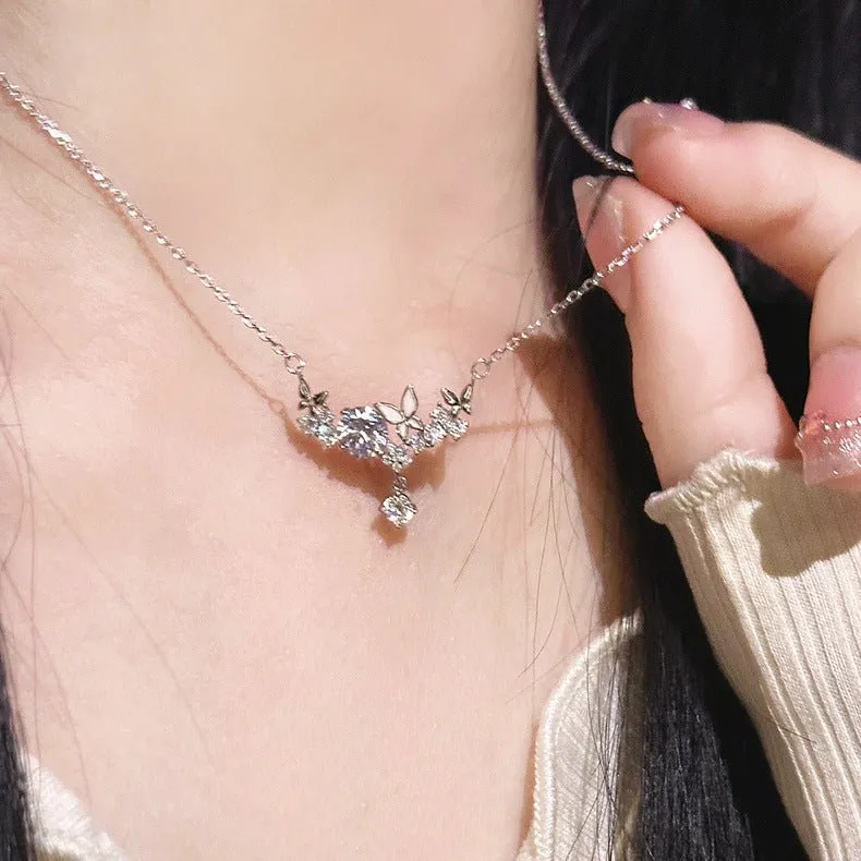 Butterfly Necklace (Solid Silver) - Janice