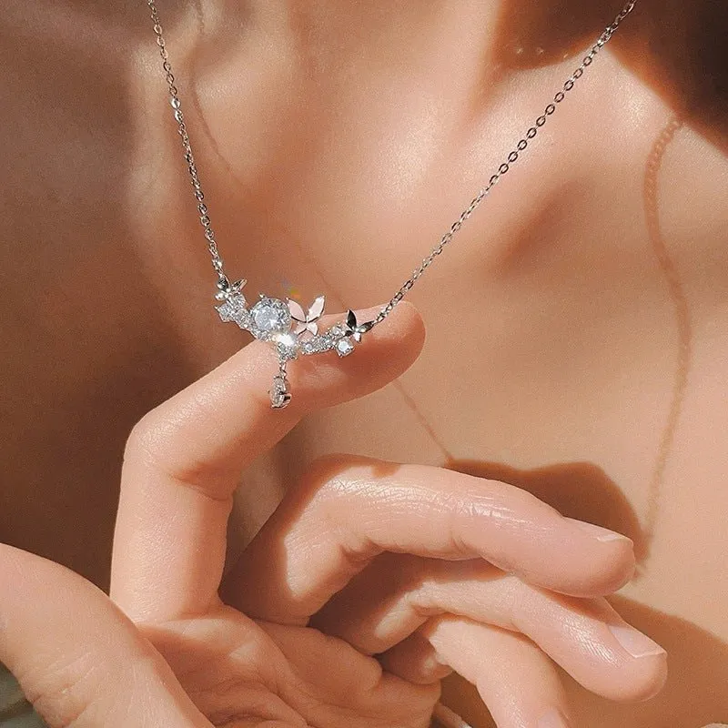 Butterfly Necklace (Solid Silver) - Janice