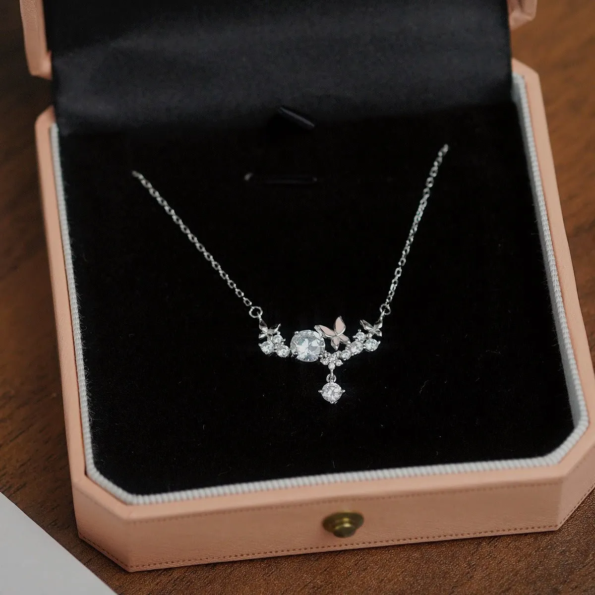 Butterfly Necklace (Solid Silver) - Janice