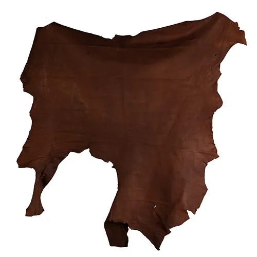 Calf (Cow) Nappa Leather Hide 2-3oz #2 Cognac Aprx. 6.46 to 21.53 sqft. (Avg. 11.36 sqft.)