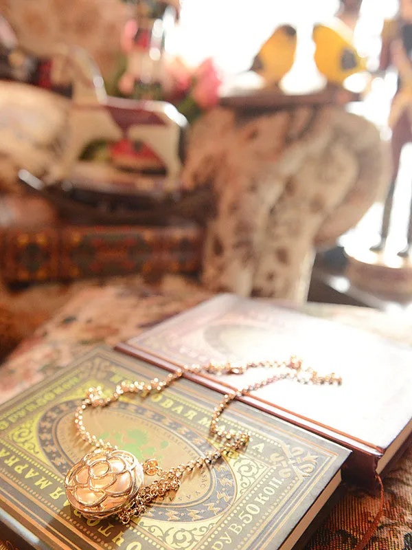 Camellia rose necklace