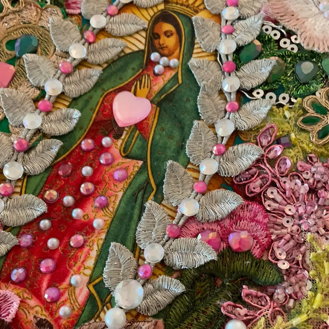 CANVAS Guadalupana in green