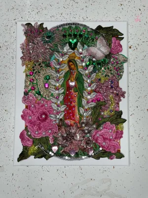 CANVAS Guadalupana in green