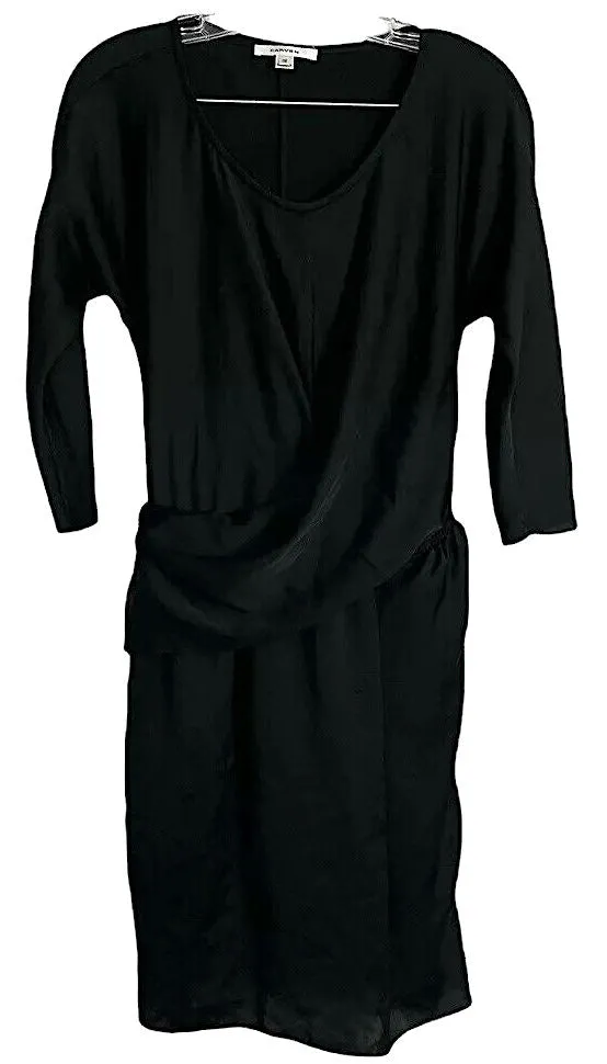 Carven Paris. Black Dress Totokaelo Knee Length