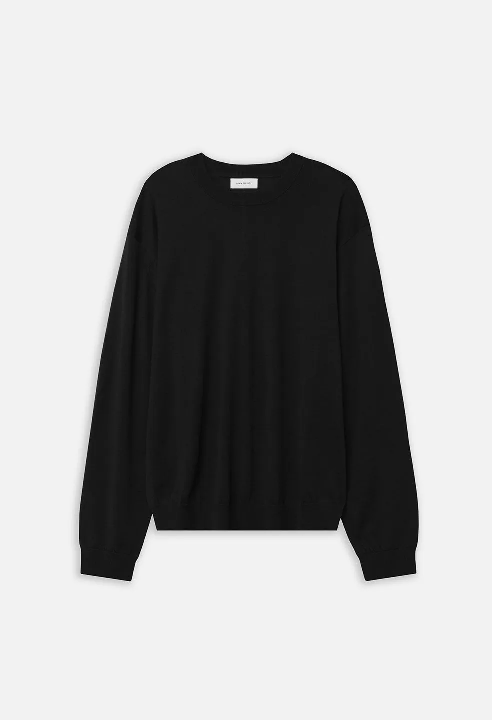 Cashmere Wool Blend Crew / Black