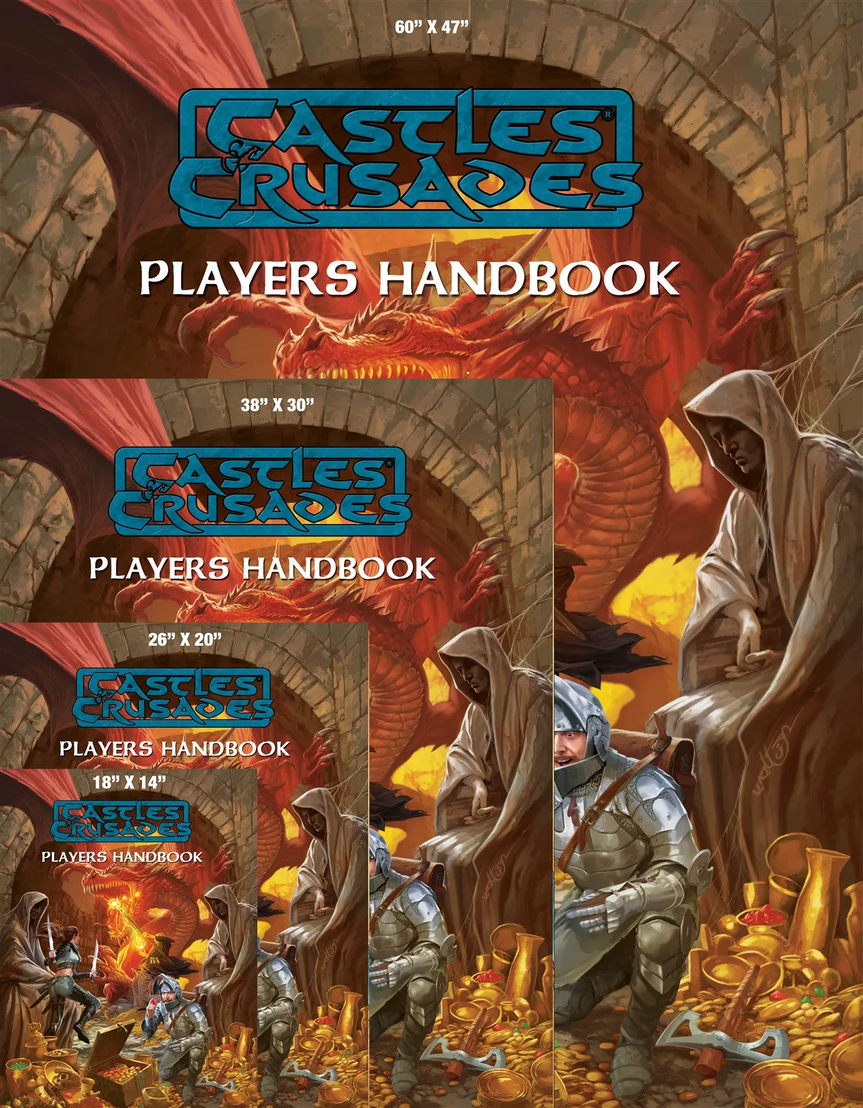 Castles & Crusades Players Handbook Alt Cover Art Gallery Canvas Print Troll Lord Games