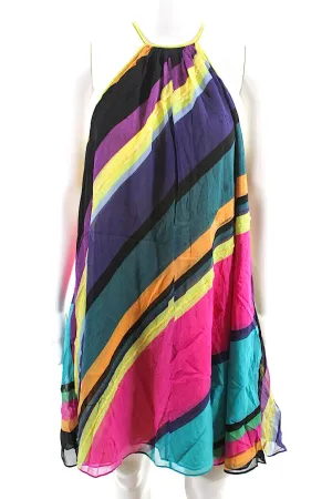 Catherine Malandrino Multicolor Halter Neck Dress