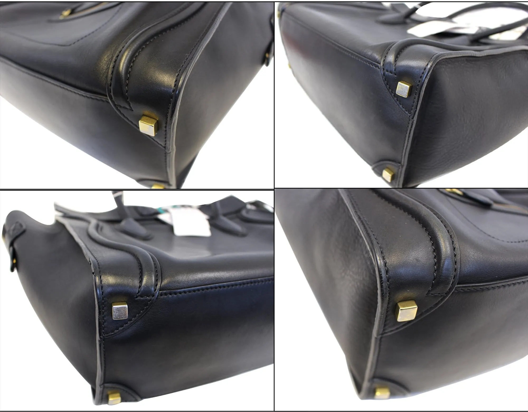 CELINE Medium Phantom Luggage Calfskin Leather Tote Bag Black