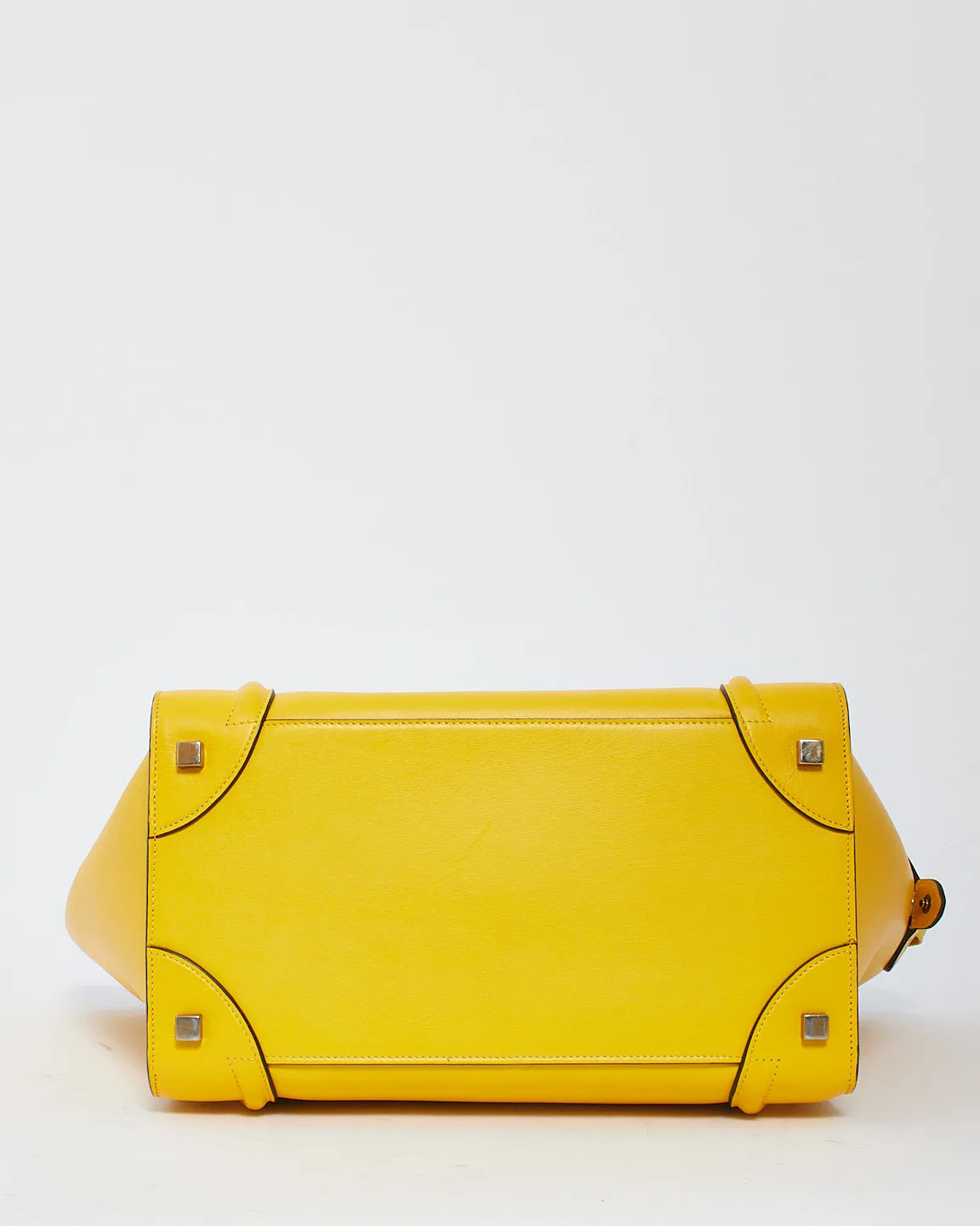 Celine Yellow Leather Mini Luggage Tote