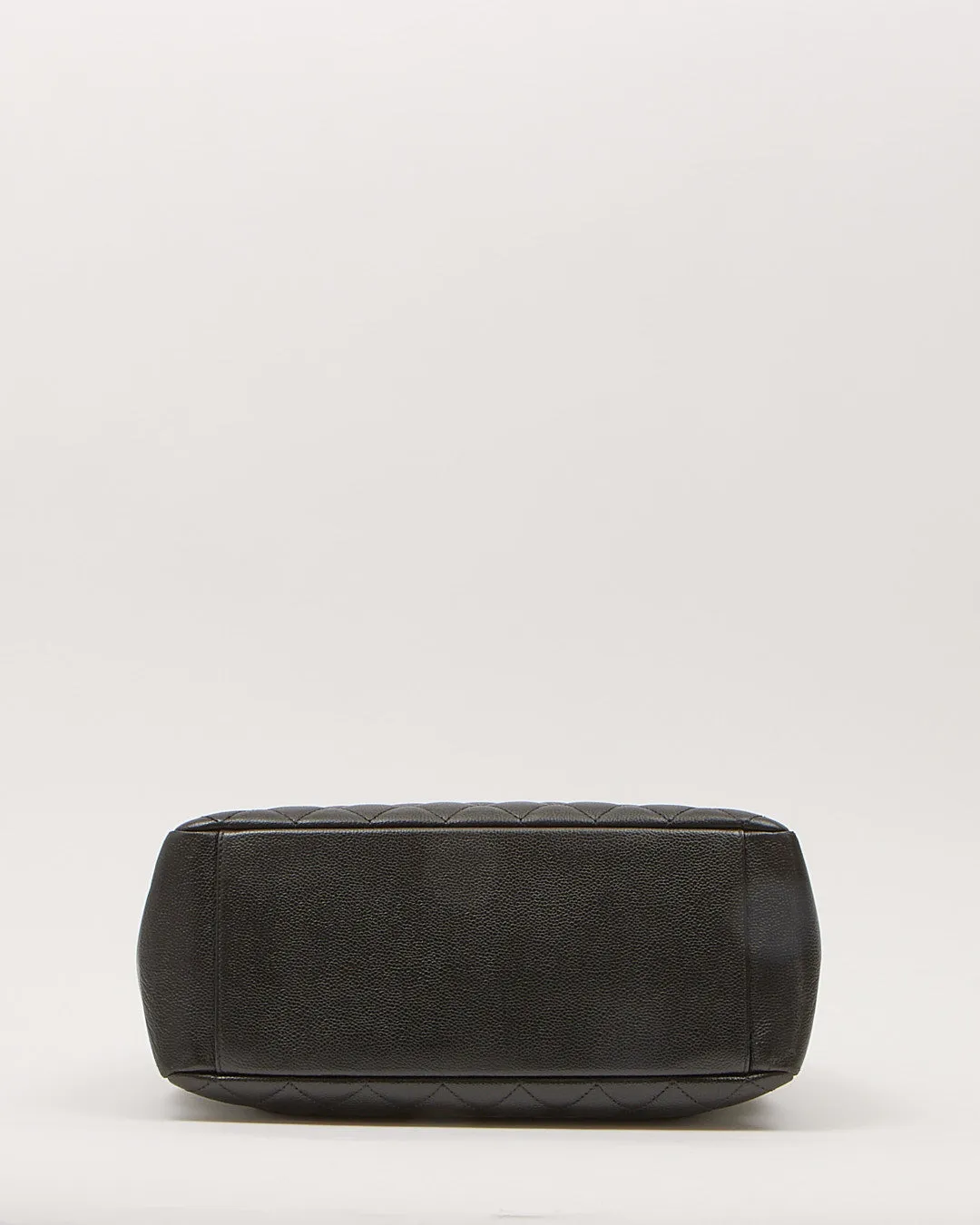 Chanel Black Caviar Leather Quilted Grand Shopping Tote Bag