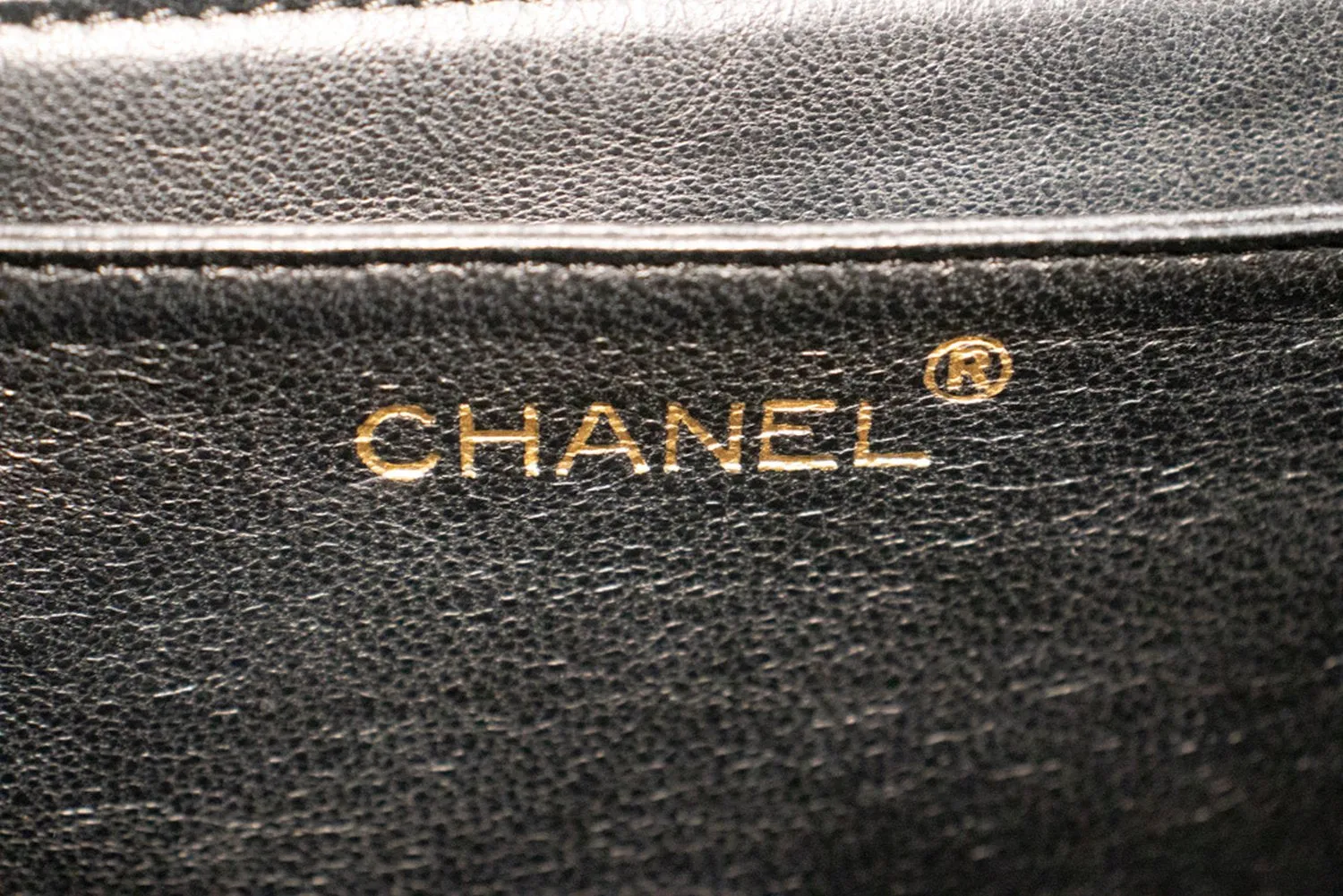 CHANEL Caviar Handbag Top Handle Bag Kelly Black Flap Leather Gold L94