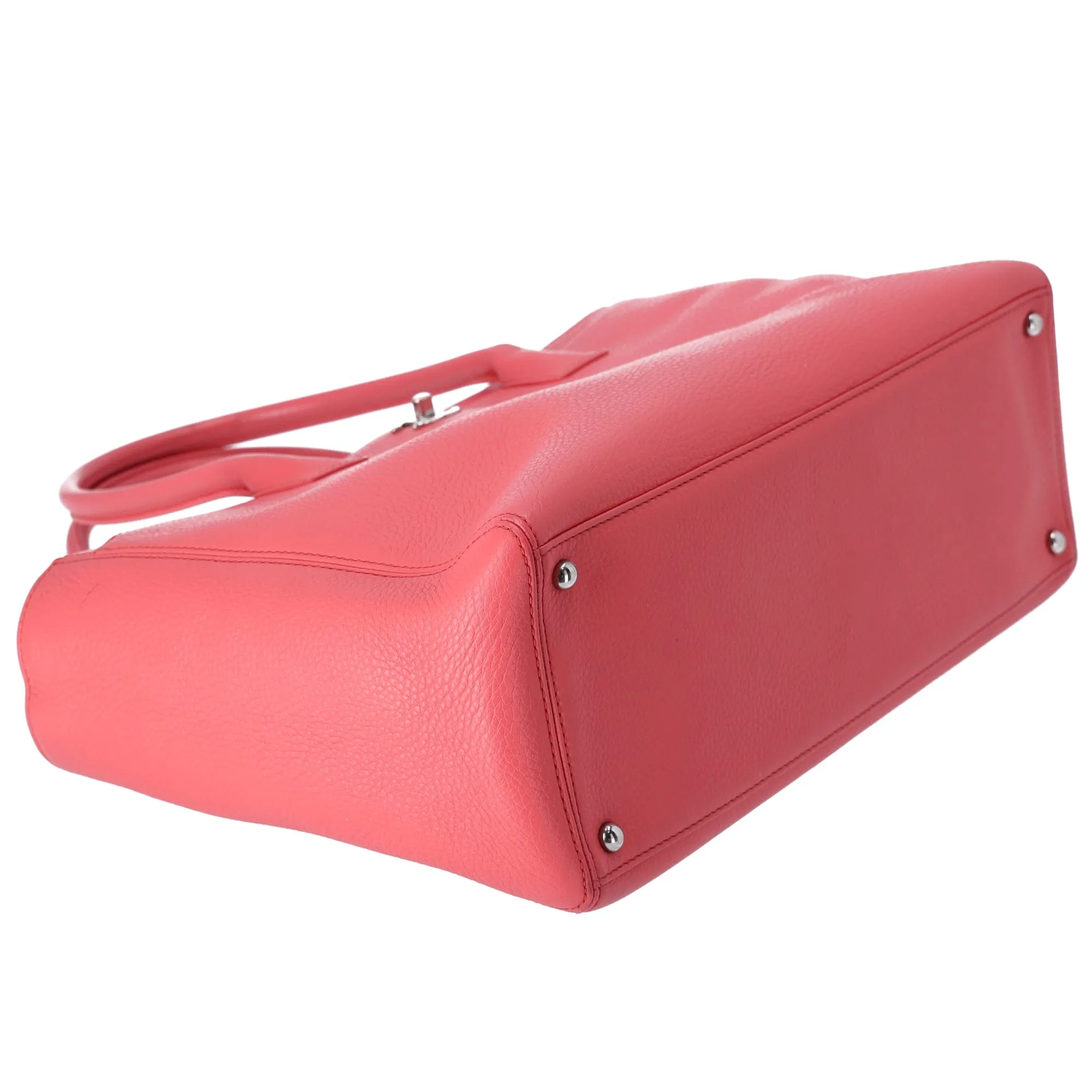 CHANEL Executive Tote Line Tote Bag Pink Grained Calf Leather