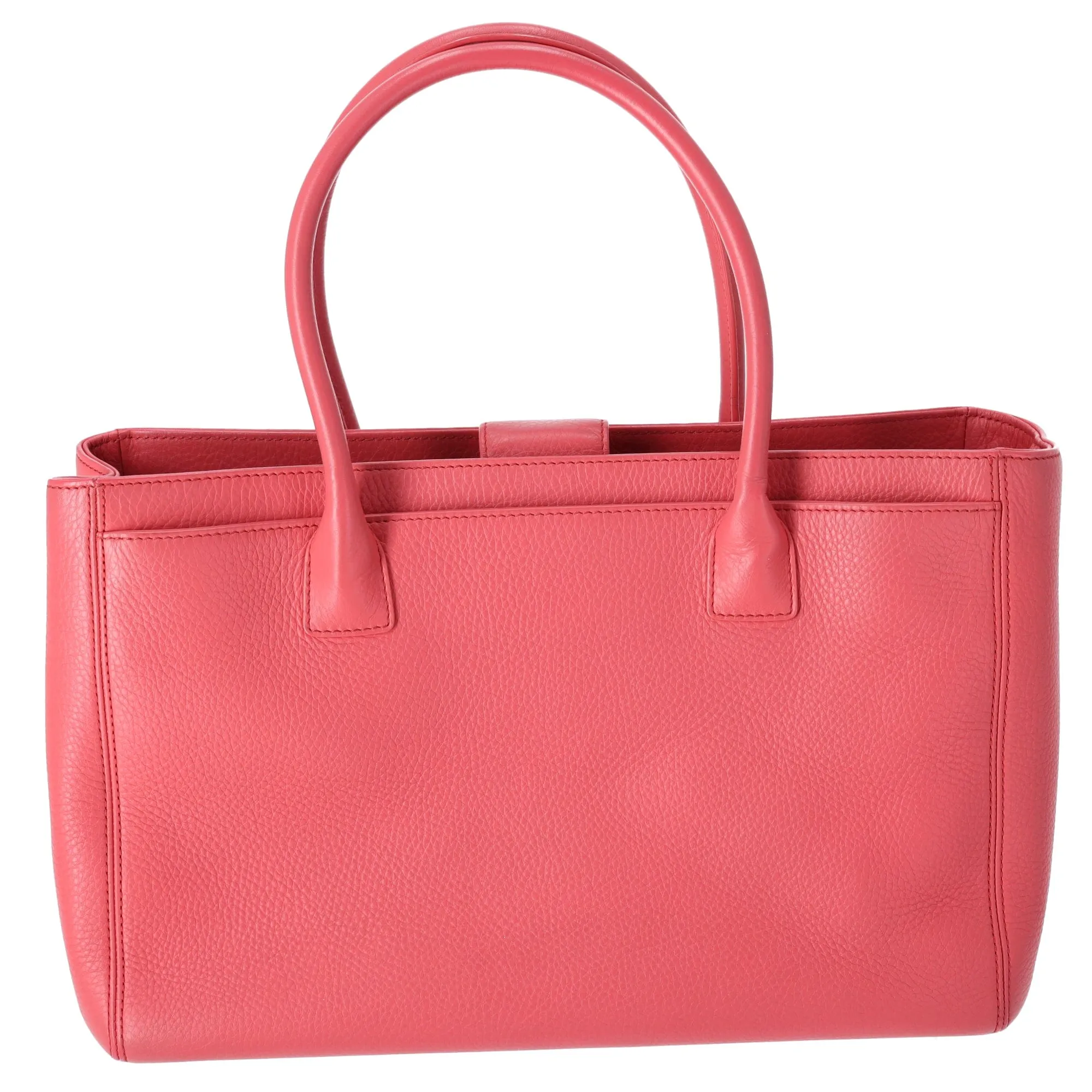 CHANEL Executive Tote Line Tote Bag Pink Grained Calf Leather