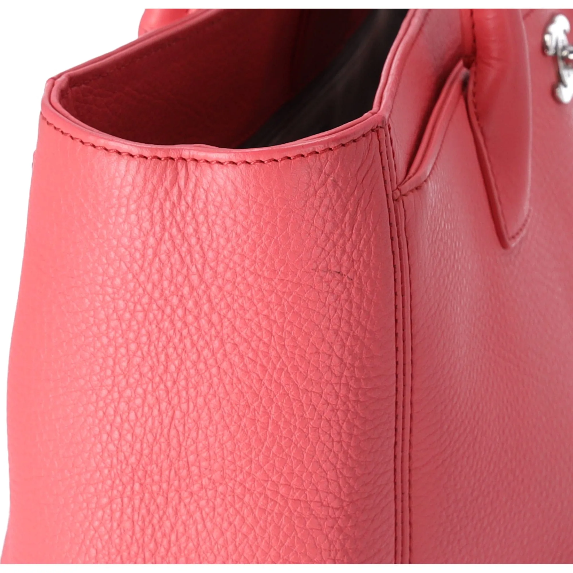 CHANEL Executive Tote Line Tote Bag Pink Grained Calf Leather