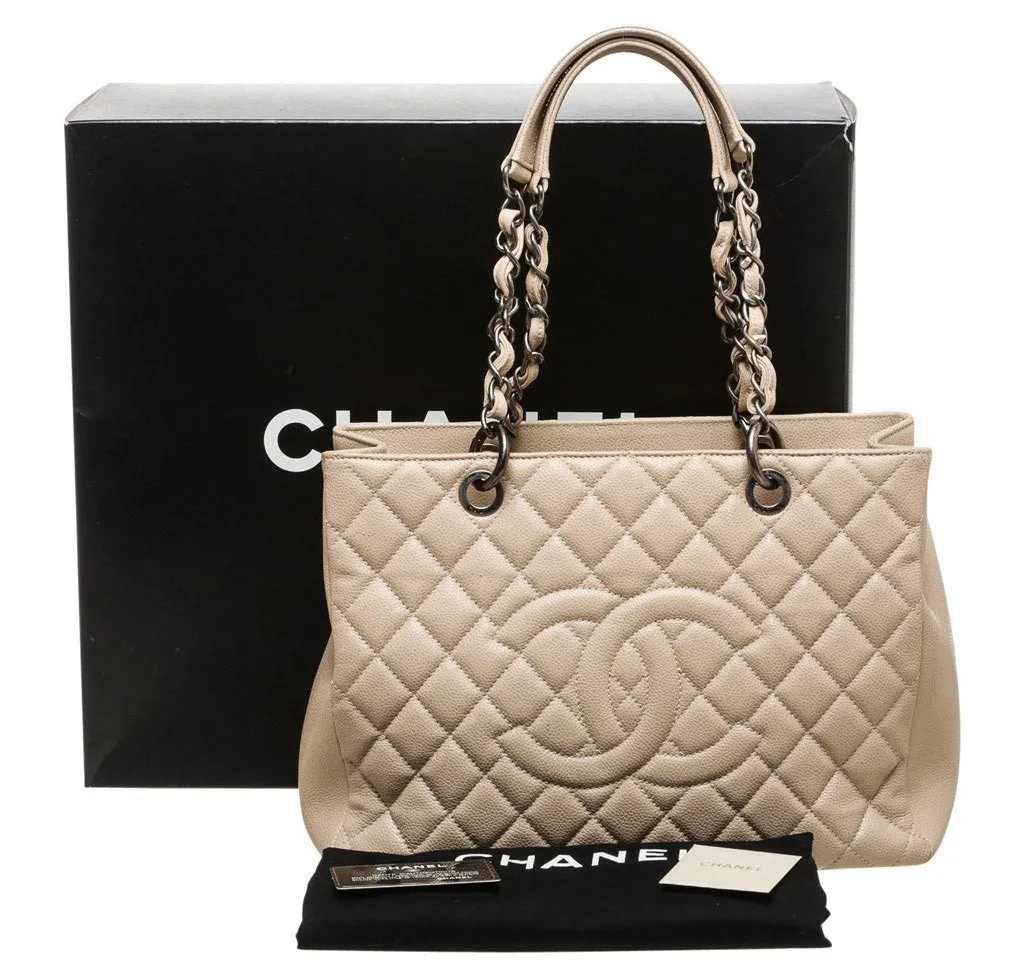 Chanel Grand Shopper Tote Bag Beige
