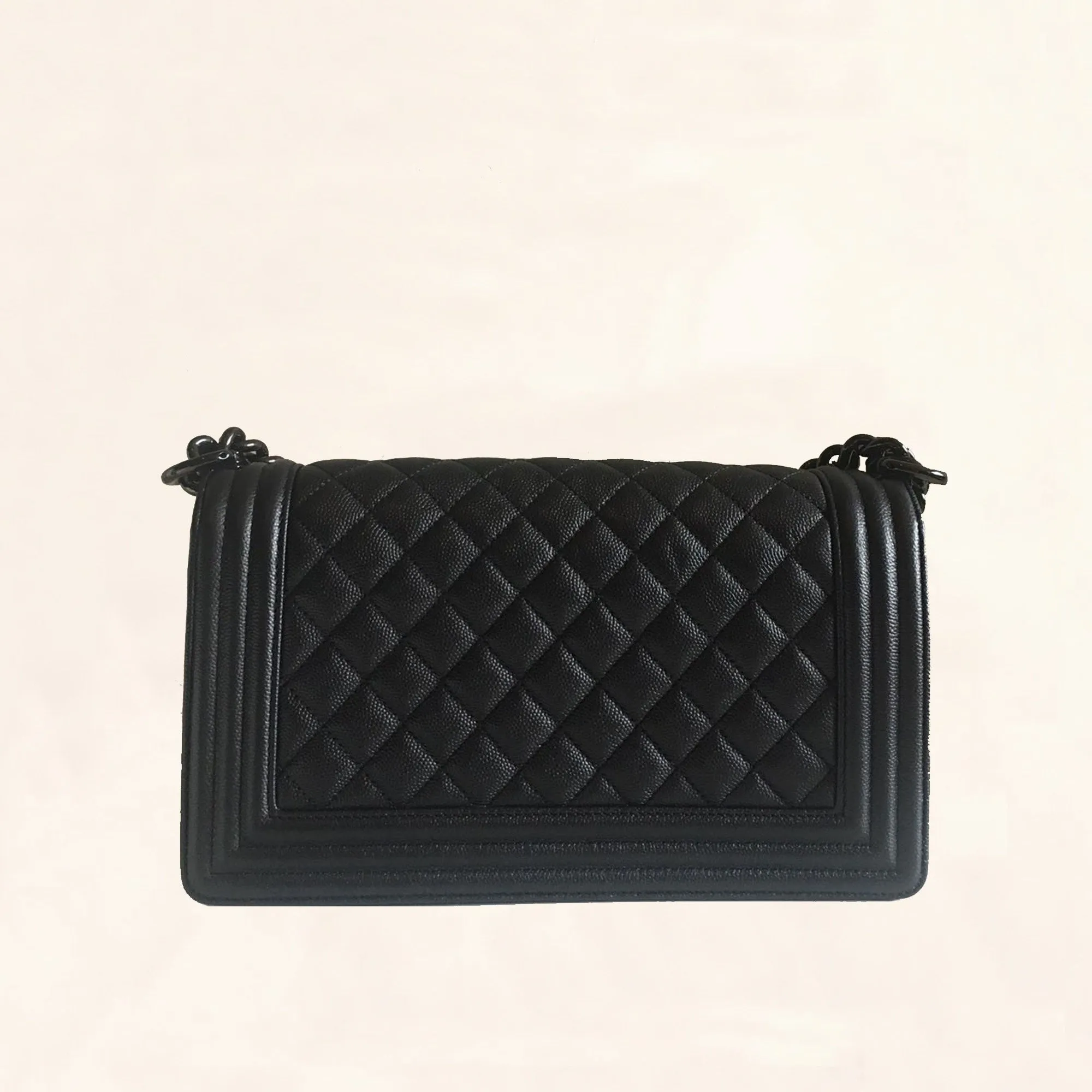 Chanel | Iridescent Caviar So Black Boy Bag | Old Medium