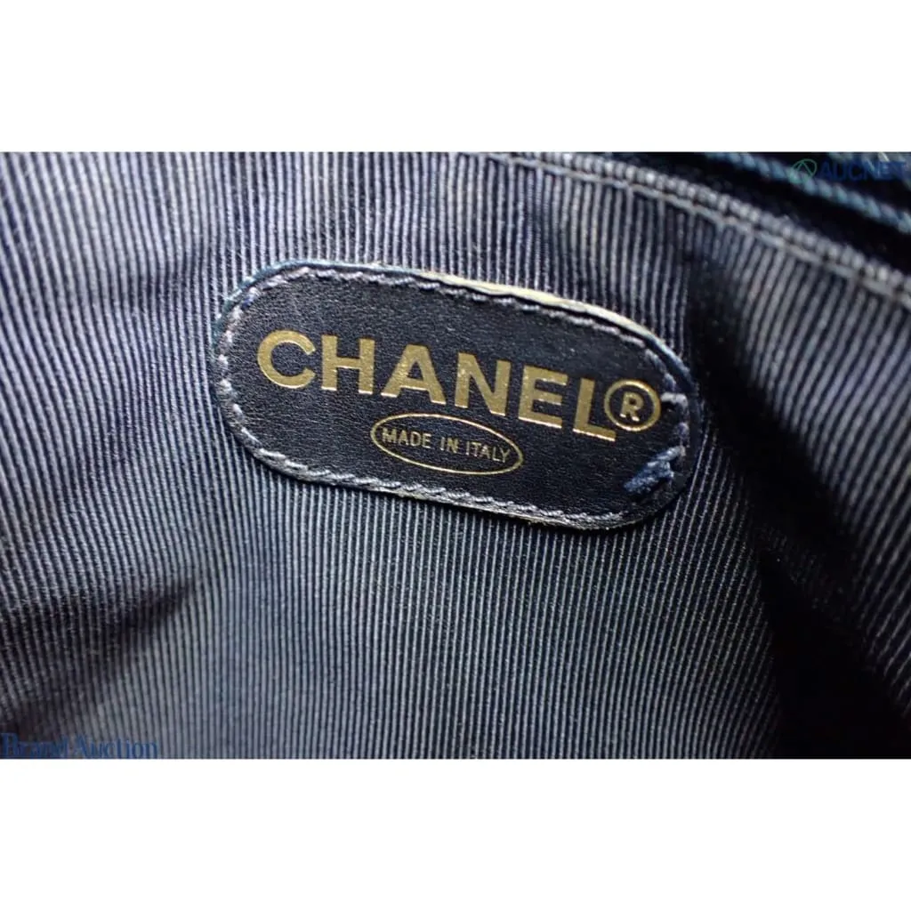 CHANEL Triple Coco Mark Chain Tote Bag Caviar Skin