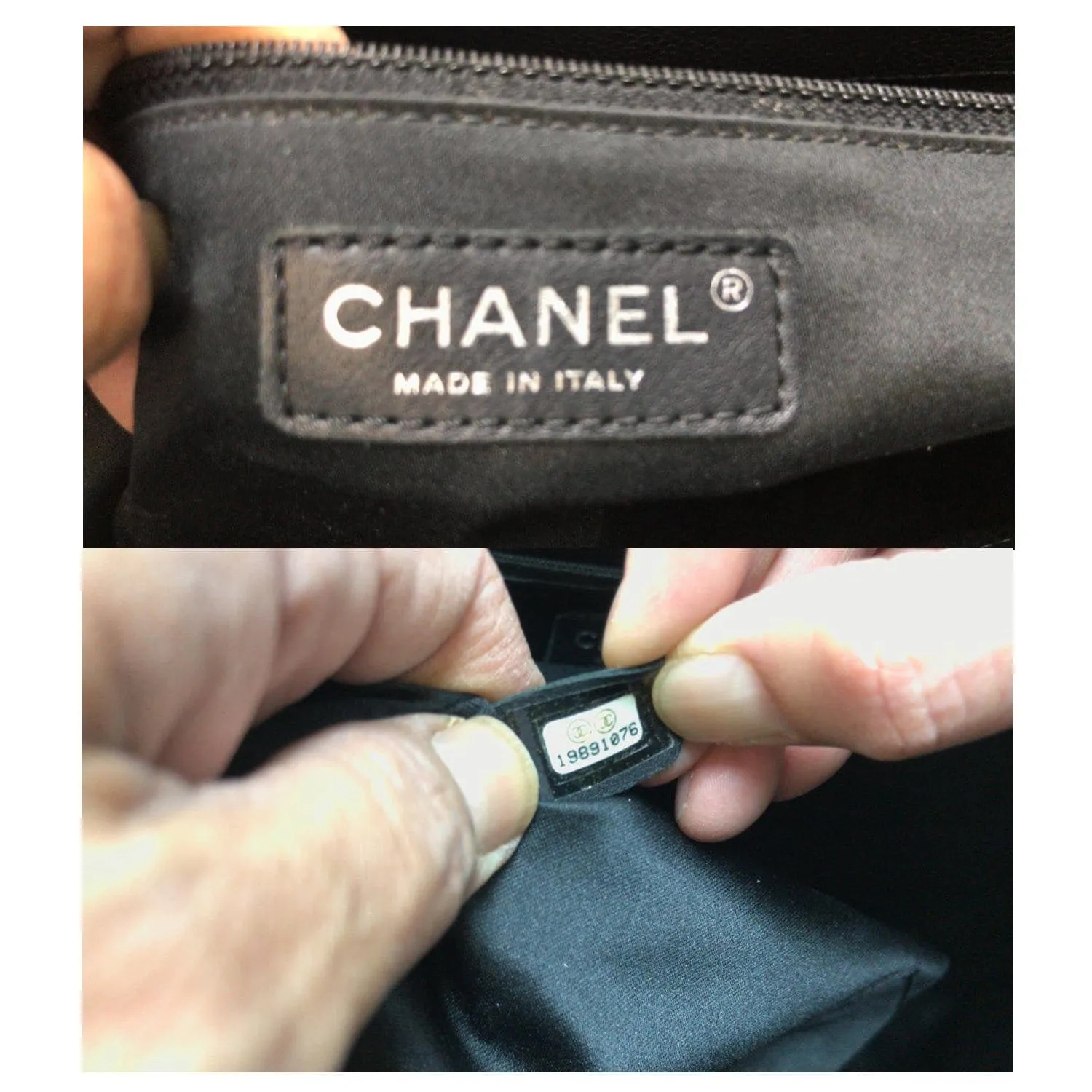 CHANEL XL Grand Caviar Leather Shopping Tote Bag Black