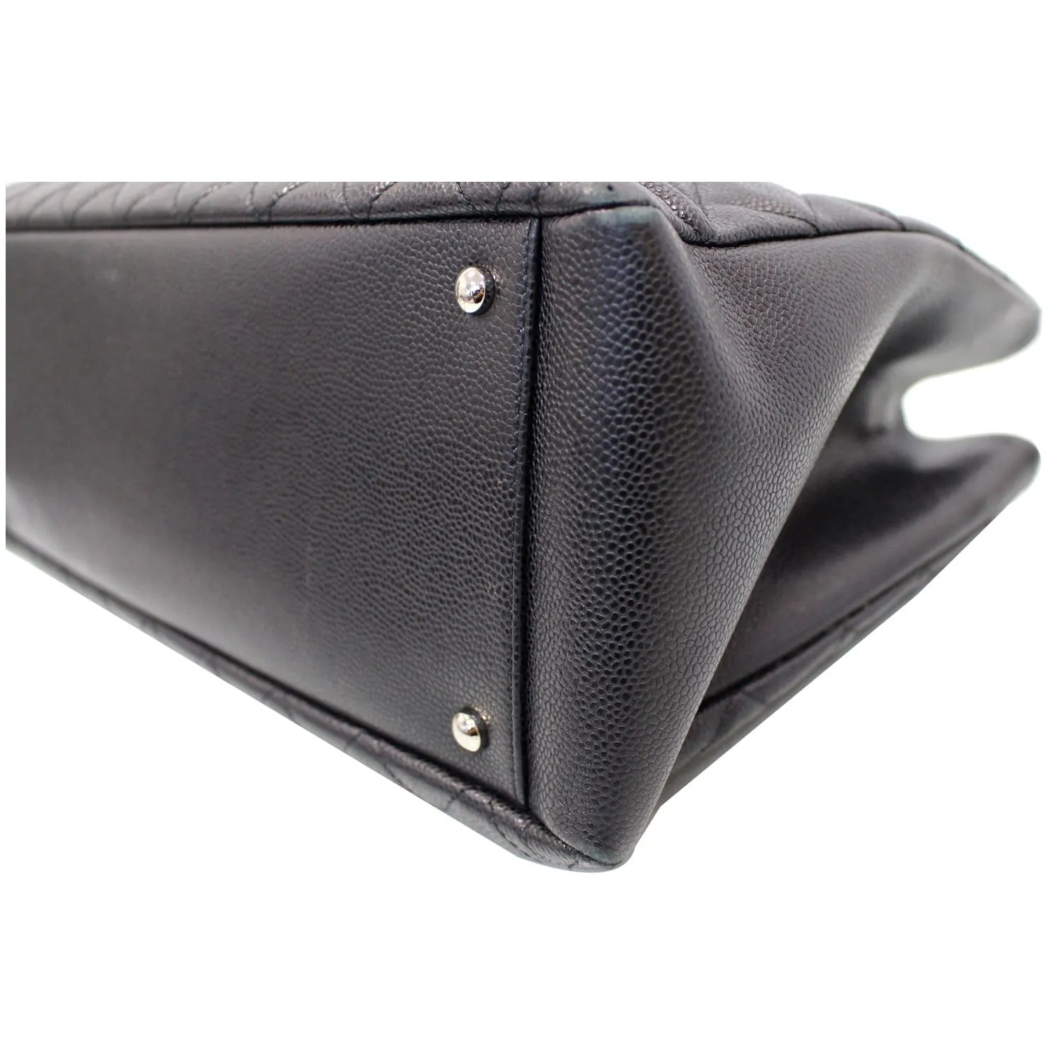 CHANEL XL Grand Caviar Leather Shopping Tote Bag Black