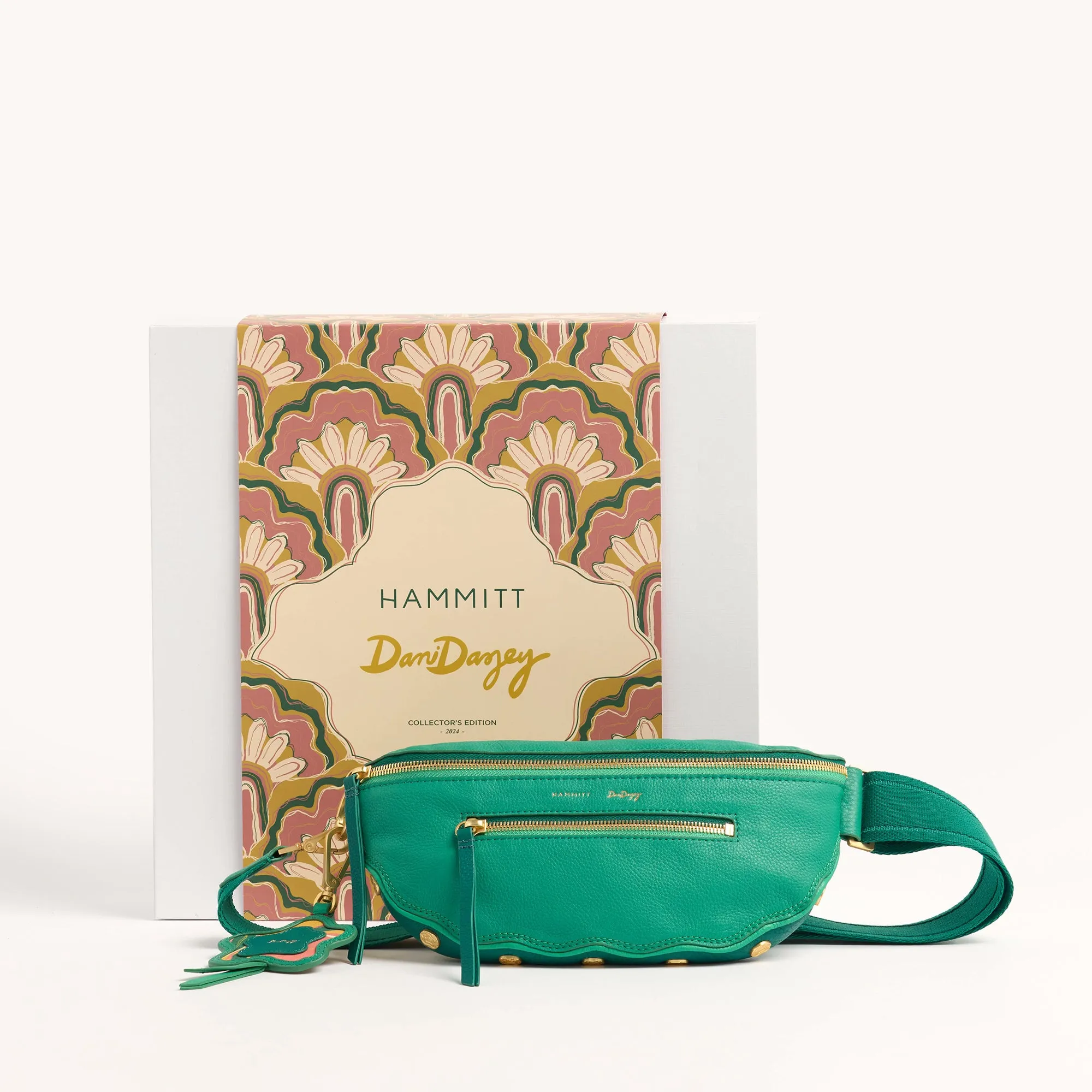 Charles Crossbody | Wavy Dazey/Brushed Gold Dazey Rivet | Med