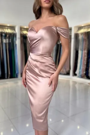 Chic sweetheart Off-the-Shoulder Cap Sleeves Prom Dresses With Ruffles Long