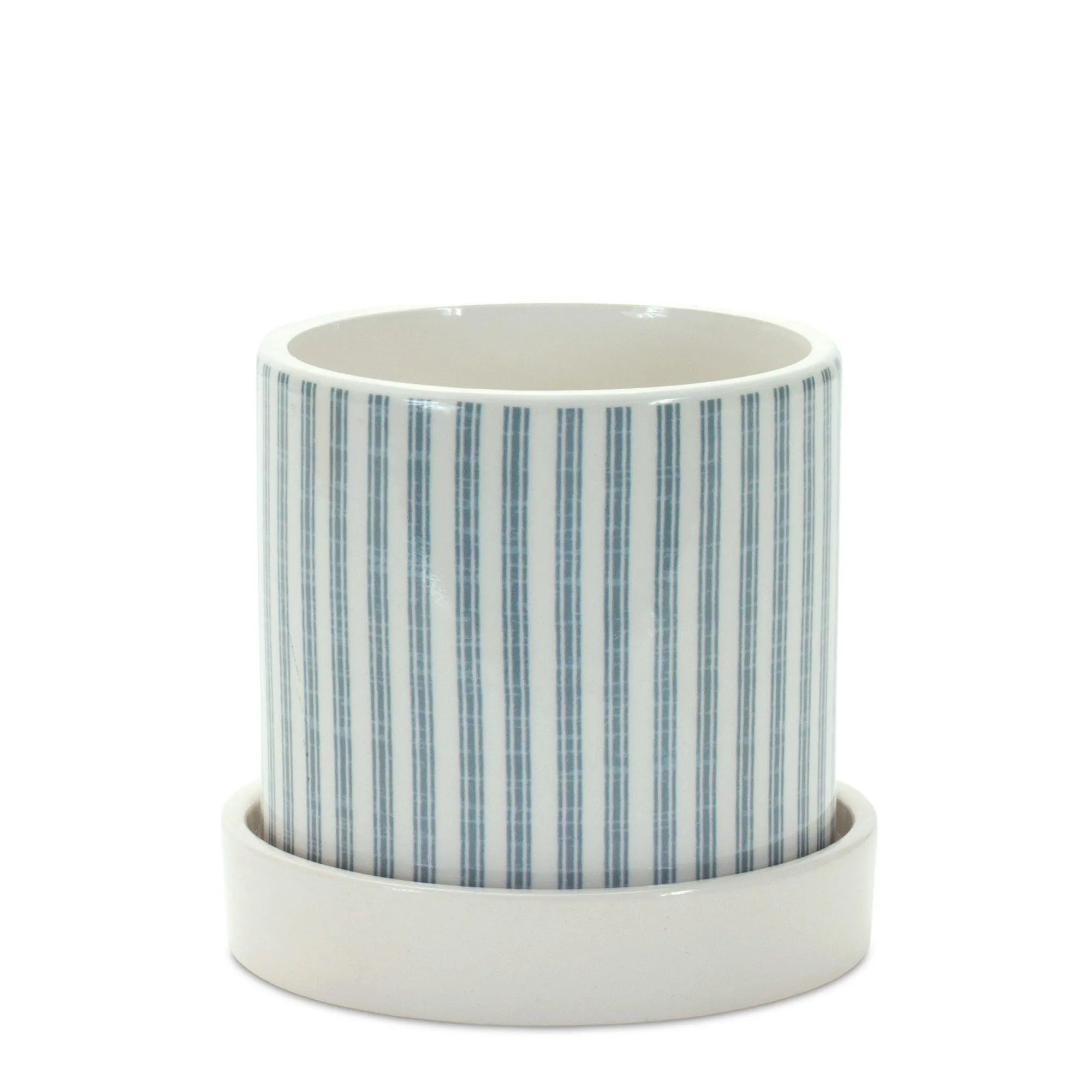 Chicken Pattern Planter with Plate (Set of 2)