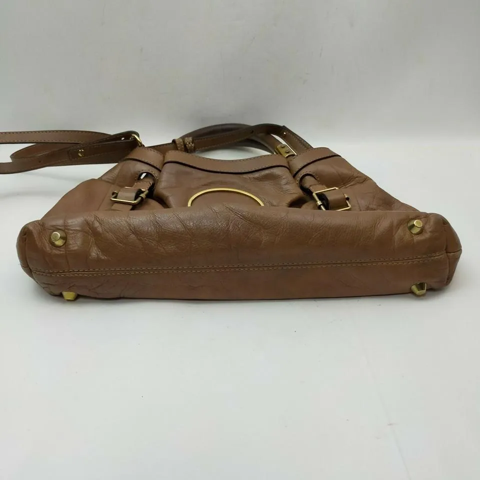 Chloé Brown Leather Victora 2way Tote Bag 862329