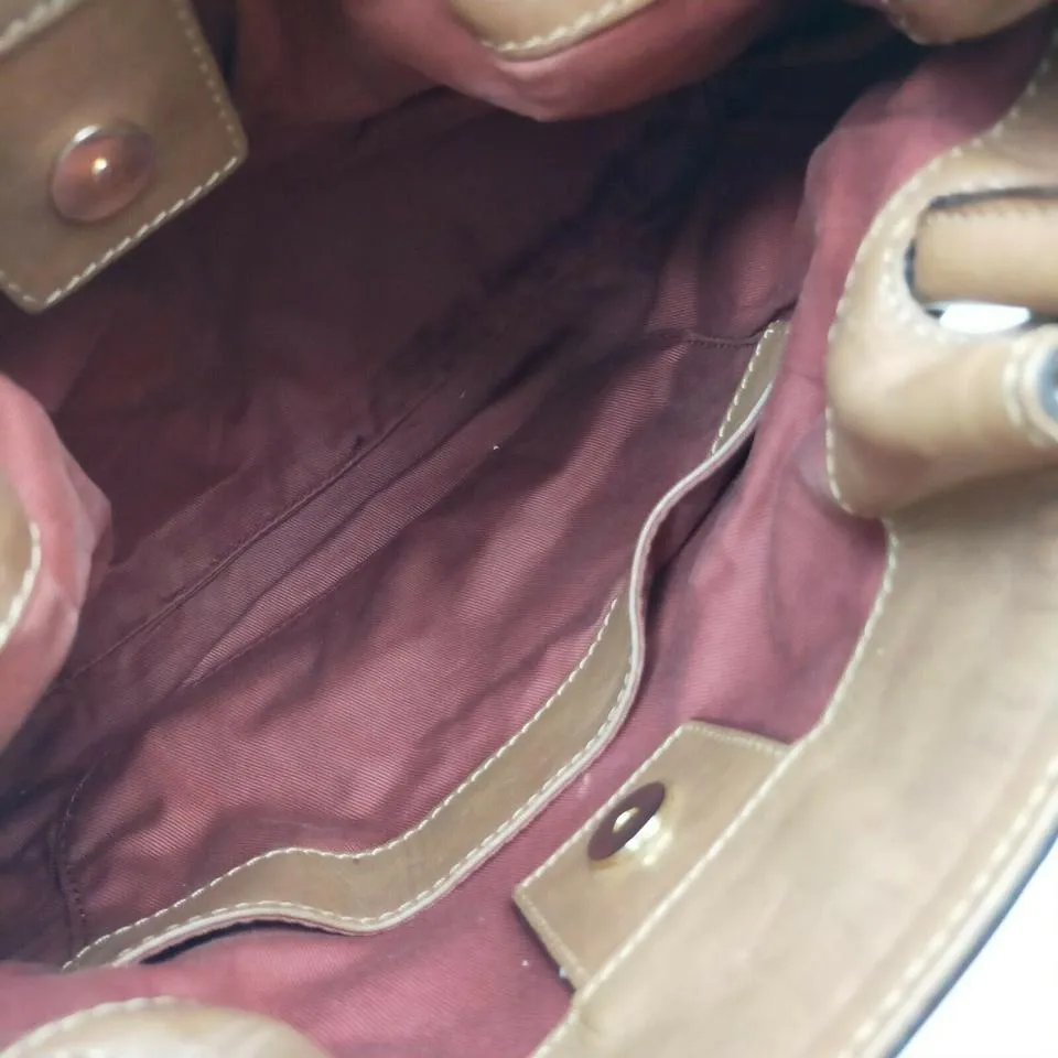 Chloé Brown Leather Victora 2way Tote Bag 862329