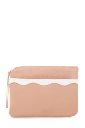Chloe Nude & White Leather Pouch