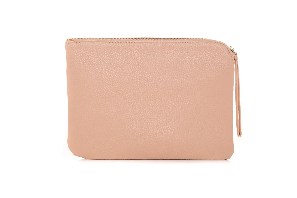 Chloe Nude & White Leather Pouch