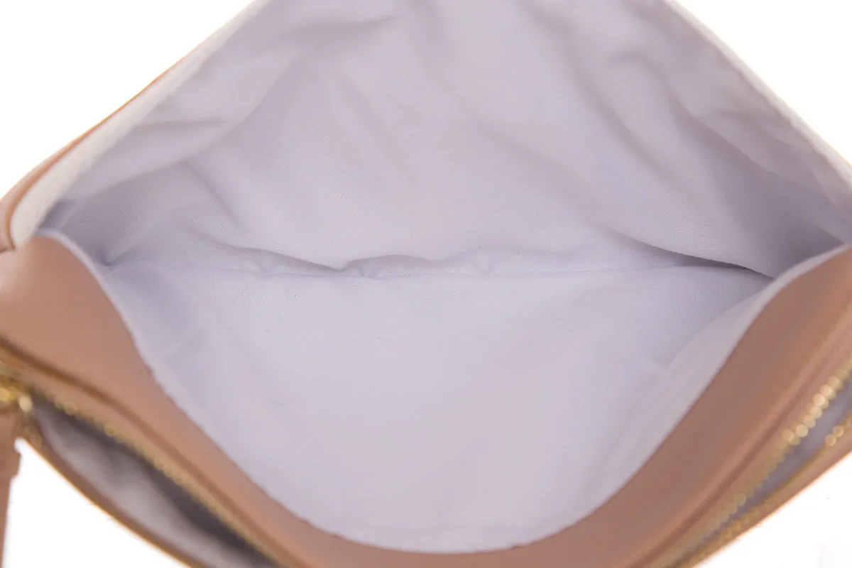 Chloe Nude & White Leather Pouch