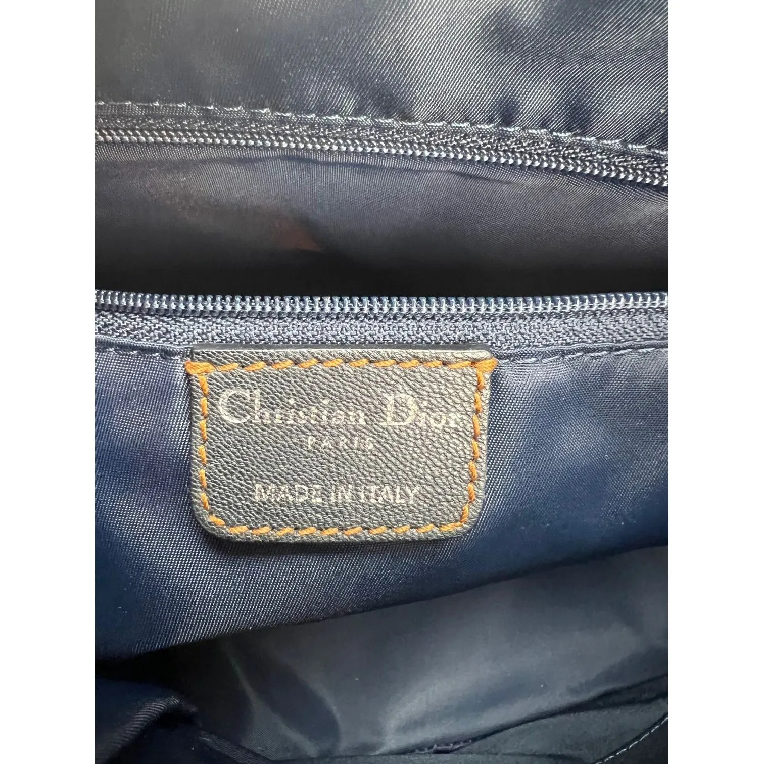 CHRISTIAN DIOR Monogram Trotter CD Blue Canvas Hand Bag