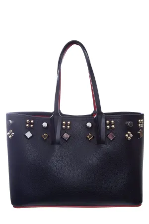 Christian Louboutin Black Leather Cabata Stud Tote