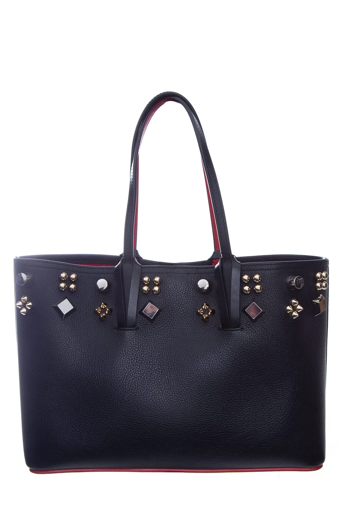 Christian Louboutin Black Leather Cabata Stud Tote