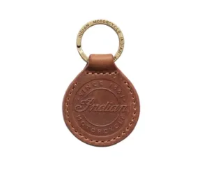 Circle Leather Key Ring