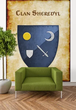 Clan Sheredyl Heraldry of Greyhawk Anna Meyer Cartography Canvas Art Print