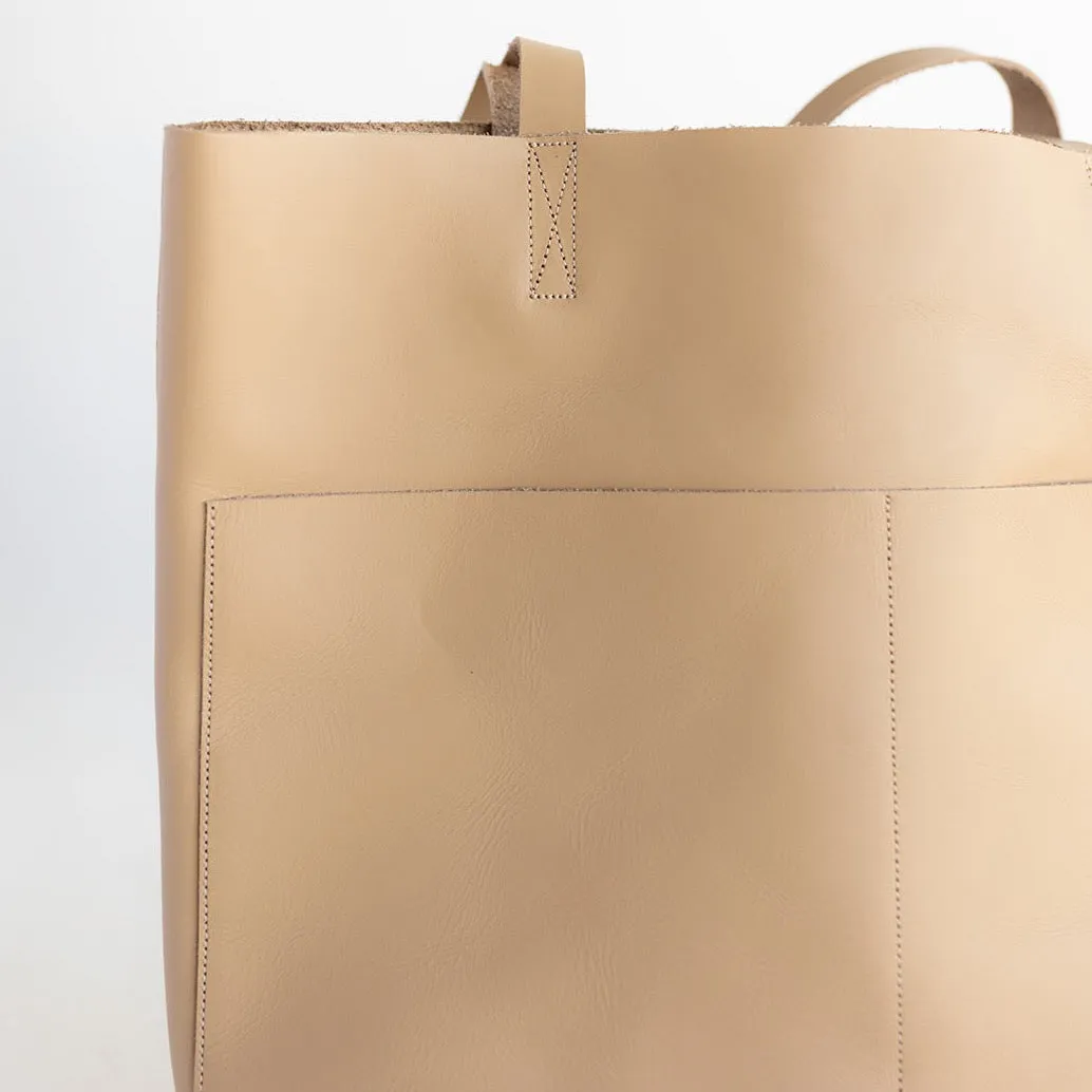 Classic Leather Tote {Birch}
