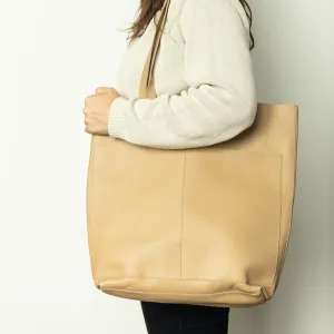 Classic Leather Tote {Birch}