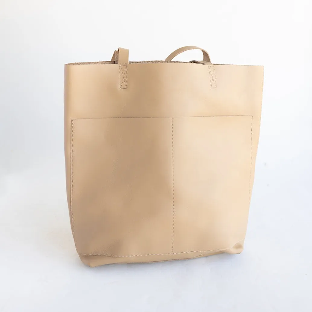 Classic Leather Tote {Birch}