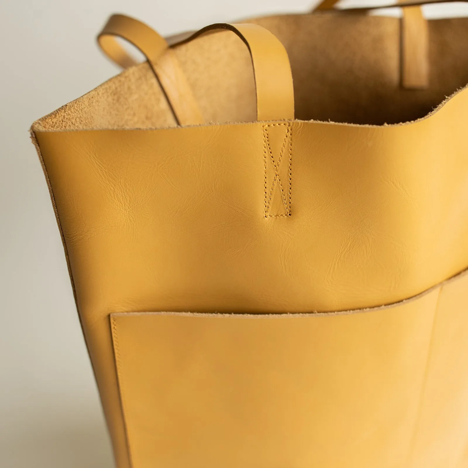 Classic Leather Tote {Goldenrod}