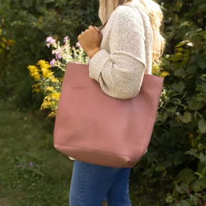 Classic Leather Tote {Rosewood}