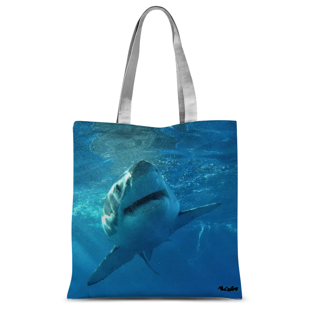 Classic Sublimation Tote Bag - Surrounded by Sharks Collection