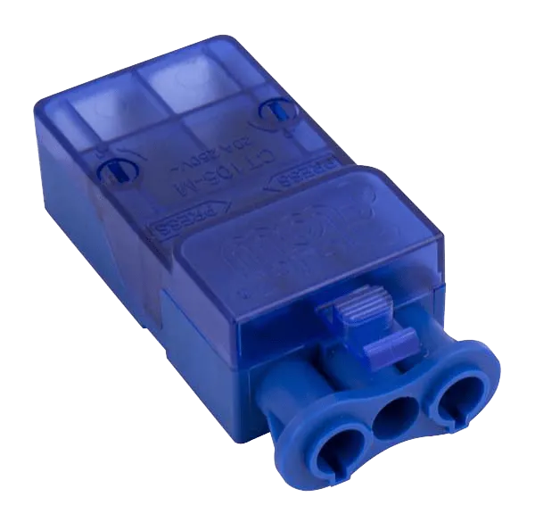 Click CT105M 3 Pole Male Push Fit Connector