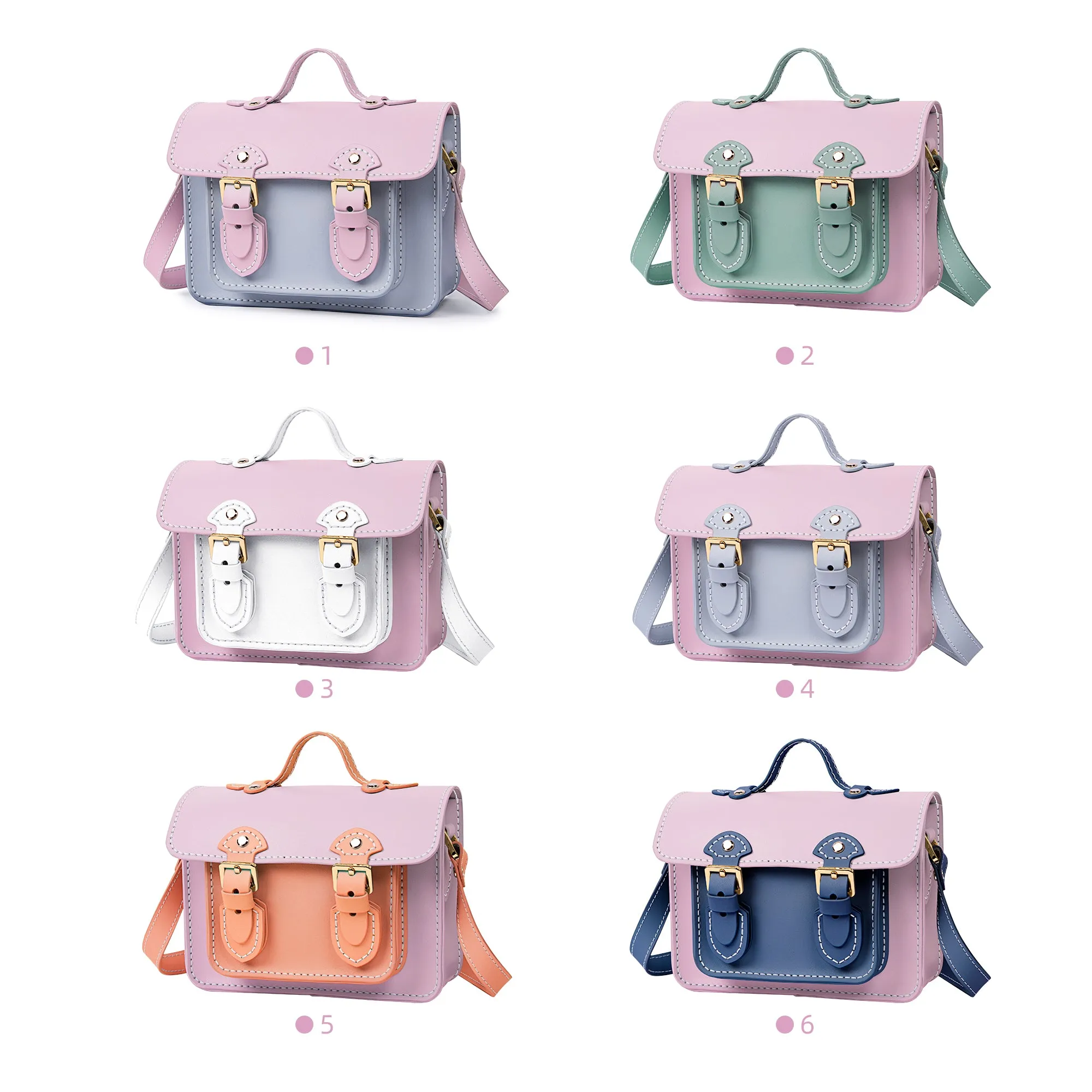 Color block Small Cambridge Leather Bag Kit