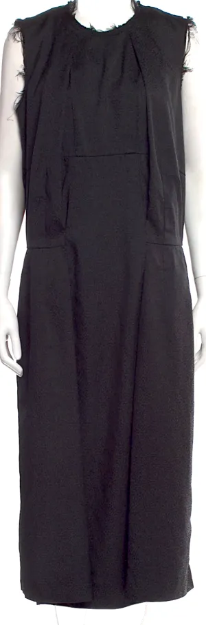 COMME DES GARCONS JAPAN. 2019 Collection. "A Gathering of Shadows" Black Raw Edge Dress