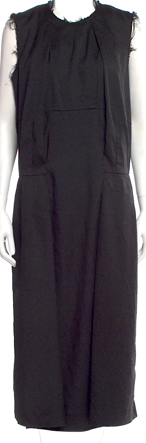 COMME DES GARCONS JAPAN. 2019 Collection. "A Gathering of Shadows" Black Raw Edge Dress
